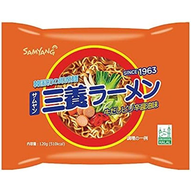 公式三養ラーメン 袋麺 牛だしピリ辛醤油味 6個セット 120g×6個