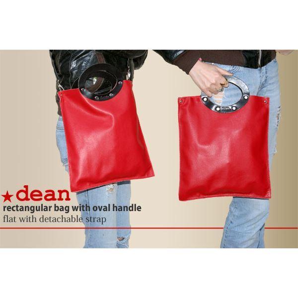 dean（ディーン） rectangular bag ハンドバッグ 赤 | LINEショッピング