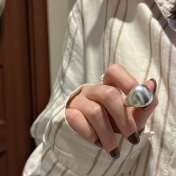 S925純銀磨砂古法基本款包包戒指