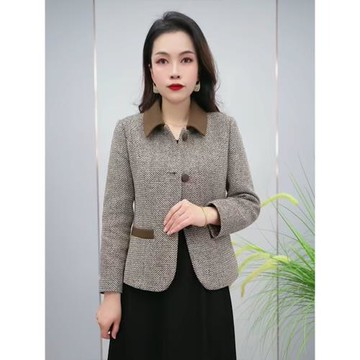 小香風女外套春季長袖小個子獨特小西服X中年2026年短款上衣女