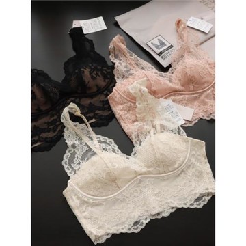 推薦～華/+多色薄款美背性感無鋼圈文胸高奢全蕾絲背心式內衣胸罩