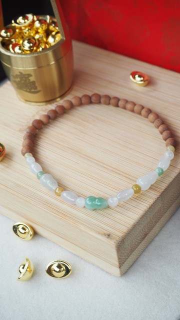 寶淇 -  新瑞福祿葫蘆手串- 天然A貨翡翠