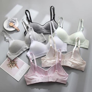 內衣薄款大胸顯小文胸罩brab杯少女日系夏天無鋼圈超薄高中大學生