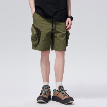 男士運動五分褲  機能多口袋工裝短褲