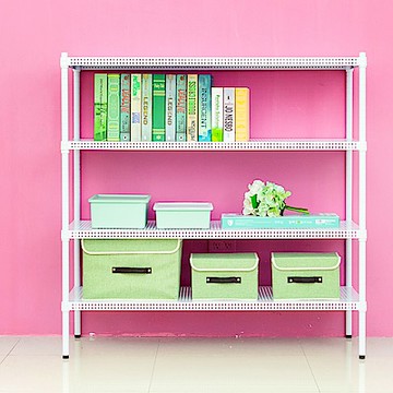 dayneeds 沖孔 120x45x120cm 四層收納架(烤漆白) 層架/置物架/儲藏架