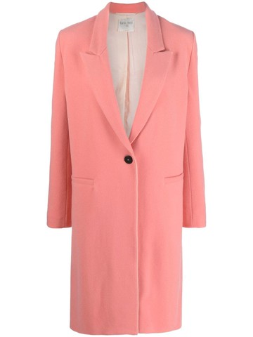 Forte Forte - single-breasted wool-cashmere coat - women - Virgin Wool/Polyamide/Cotton/Viscose/Cashmere - 0 - Pink
