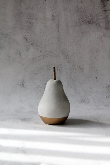 日本HUNT9微奢華風格高質感水果造型水泥紙鎮/擴香石(西洋梨)