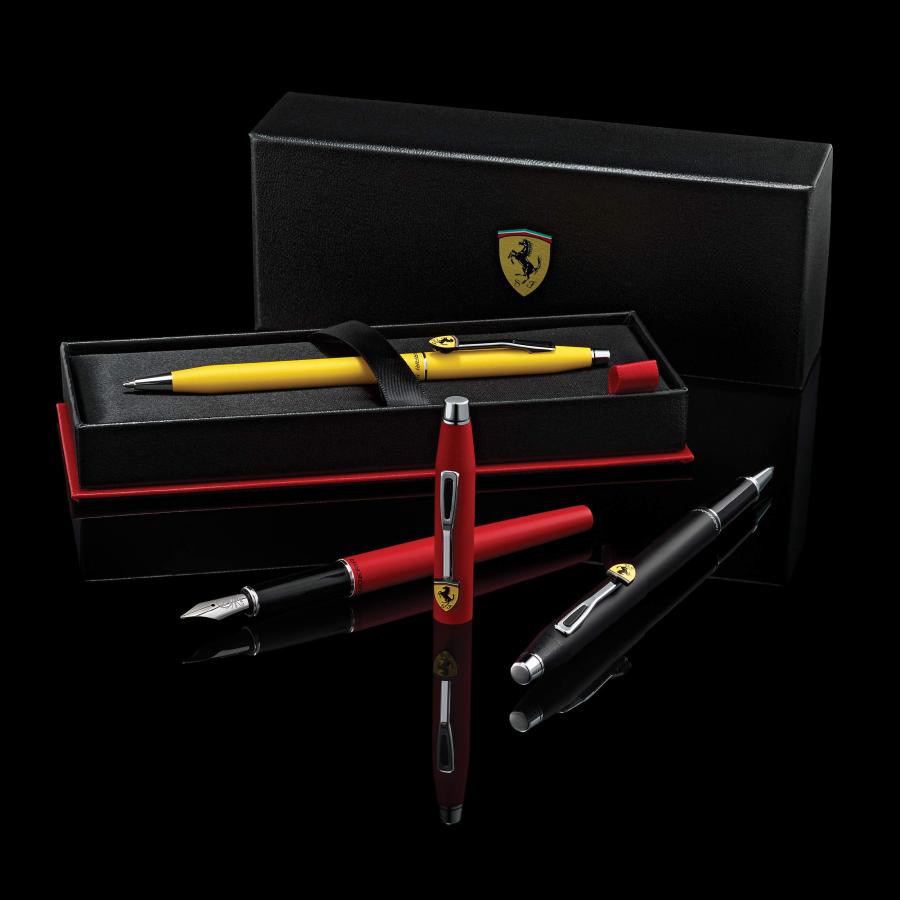 Cross Classic Century Collection for Scuderia Ferrari Matte Rosso Corsa Red Lacquer Rollerball Pen[並行輸入品]