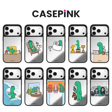 Magsafe磁吸CASEPiNK搞怪JOGUMAN小恐龍17ProMax手機殼適用iPhone16鏡面黑邊框15Pro防摔蘋果14卡通保Air護套