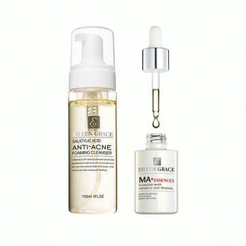 水楊酸控油抗痘洗顏慕斯150ml*1+20%杏仁酸激亮煥膚精華原液30ml*1
