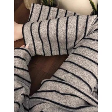 韓版德絨睡衣女2026年春秋冬新款舒適條紋磨毛保暖寬松可外穿家居