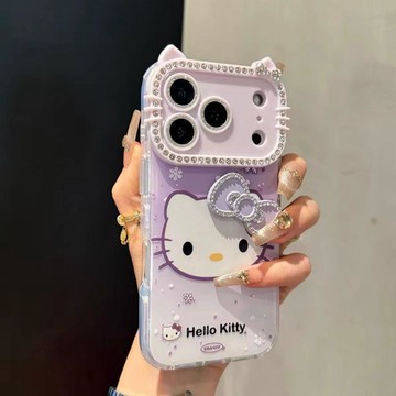 閃鑽貓咪蝴蝶結適用iPhone17promax手機殼蘋果16pro全包15趣味14
