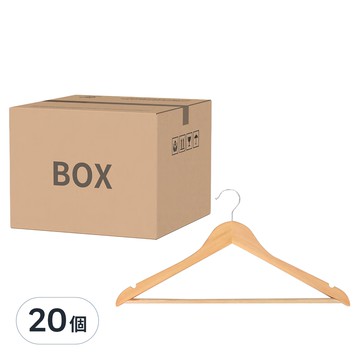 LIVENS 木製衣架  原木色  20個