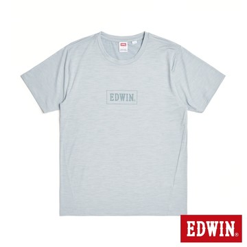 EDWIN 男款 COOL FLEX 涼感BOX印花短袖T恤(淡藍色)