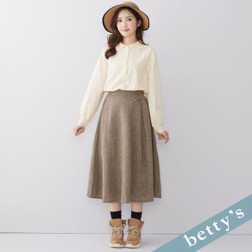 betty’s貝蒂思　 點點織紋蝴蝶結長裙(共二色)