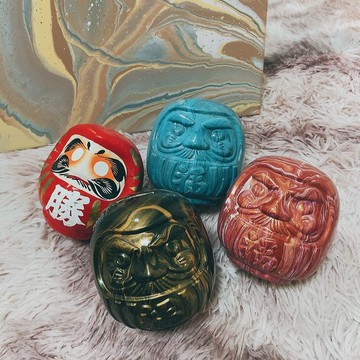 招財達摩陶瓷存錢筒手作材料包