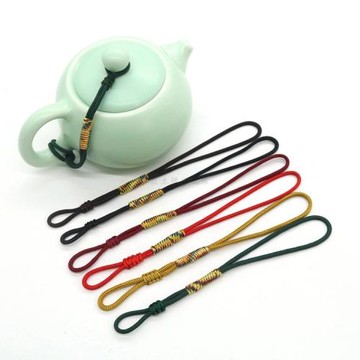 茶壺繩紫砂壺蓋繩子茶壺防摔繩茶杯安全繩手編茶壺繩高檔茶道零配