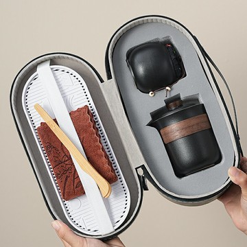 便攜式旅行茶具套裝家隨身外出攜帶包戶外露營泡茶壺茶杯伴手禮品