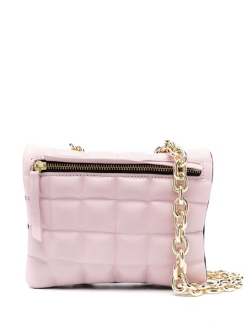 STAND STUDIO - quilted leather shoulder bag - women - Polyester/Lamb Skin - One Size - Pink