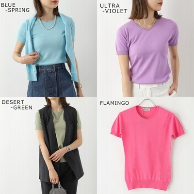 JOHN SMEDLEY ジョンスメドレー ニット セーター DANIELLA ダニエラ SLIM FIT レディース クルーネック 丸首 半袖 シーアイランドコットン カラー12色 JOHN SMEDLEY ジョンスメドレー ニット セーター DANIELLA