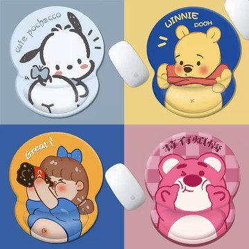 玉桂狗鼠標墊🎀 鼠標墊手腕墊玉桂狗鼠標墊子女生鍵盤手托硅膠可愛3D記憶棉手枕
