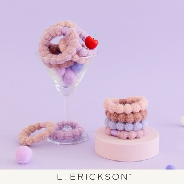 快速出貨⚡可可愛愛，好運不間斷【L. ERICKSON 官方旗艦】針織 彈力髮圈 6入 〈薰衣淡紫〉