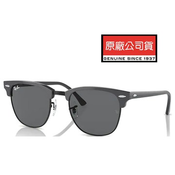 RAY BAN 雷朋 復古眉框太陽眼鏡 RB3016F 1367/B1 55mm 灰黑框深灰鏡片 公司貨