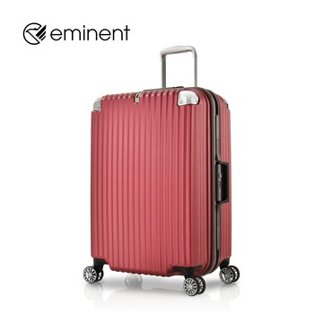 eminent品牌旗艦館 -【赫爾曼】25吋 PC鋁框箱 行李箱9Q8 (山茶紅)
