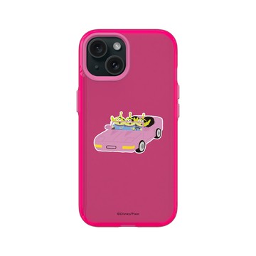 iPhone 15 Clear 粉漾桃 - 迪士尼-玩具總動員 Toy Story - 三眼怪兜風