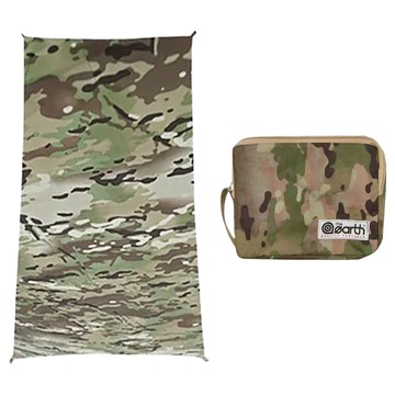 the earth 車邊/車尾專用天幕 Nylon 210T PU塗層 防水耐壓2000mm 輕巧310g  248 x 144cm  收納 18 x 14 x 5cm  綠迷彩