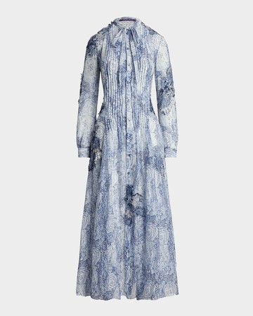 Hannes Floral Print Gauze Maxi Dress