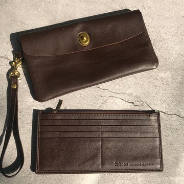 Sienna真皮子母設計多用長皮夾手拿包