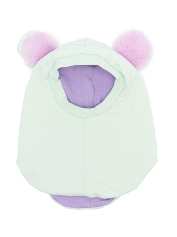 WAUW CAPOW by BANGBANG - teddy pompom balaclava - kids - Cotton/Cotton/Polyester/Spandex/Elastane - 52 cm - Green