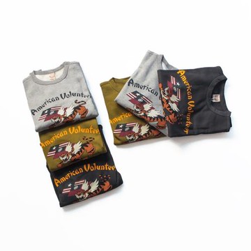 NON STOCK  男士飛行毛圈套頭衛衣 飛虎隊復古500克重磅運動衛衣