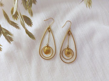 地仙 L'IMMORTEL 我的皮殼 黃銅耳飾