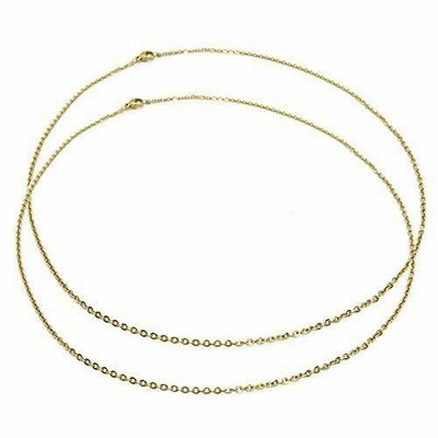 EDENゴールド ネックレス チェーン 50cm 2本セットE572-2