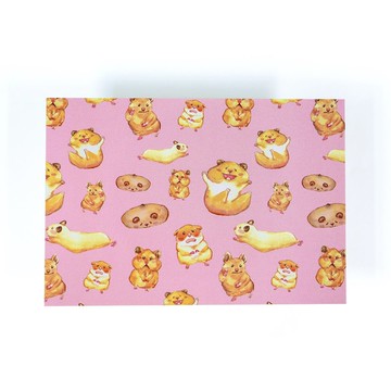 【可愛倉鼠】水彩插畫 花樣明信片 可愛 軟萌 小動物 熊仔鼠