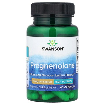 Swanson Vitamins, 孕烯醇酮膠囊，25 毫克，60 粒膠囊