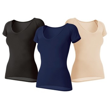 GIAT吉亞特 零感肌暖 Plus+ 恆溫發熱衣 短袖 3件組 台灣製 81615  烏黑 + 暮藍 + 柔膚  均碼