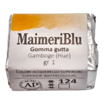 MaIMeRI 美利 美利藍塊狀水彩 S1 #124 GAMBOGE HUE 藤黃  1.5ml  1色