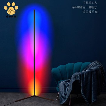 免運 現代簡約智能落地燈 臥室床頭燈 網紅客廳歐式ins高級感炫彩氛圍燈W11/26