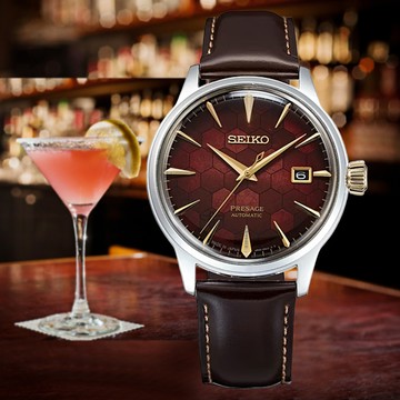 SEIKO 精工 Presage 台灣限量款 石榴蜂蜜調酒機械錶_SK028 SRPL21J1/4R35-01T0R