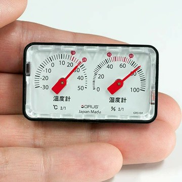 日本 GRUS精密溫濕度計 GRS104｜博物館與音樂家高精度｜精密手工調校｜木製樂器/雪茄/低濕環境專用