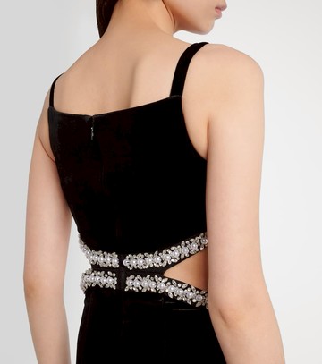 Self-Portrait Cutout velvet maxi dress