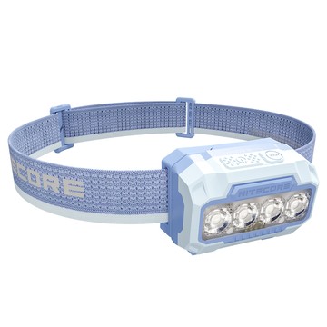 NITECORE 奈特科爾 多色溫輕量AAA頭燈 600流明 132m 附收納袋 霧藍色  1個