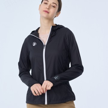 【WILDLAND荒野】女N66超輕抗UV外套黑色