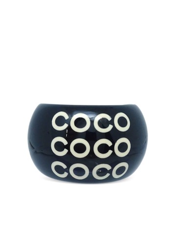 CHANEL Pre-Owned - 2001 Number 54 Number 14 ring - women - Acrylic - One Size - Black