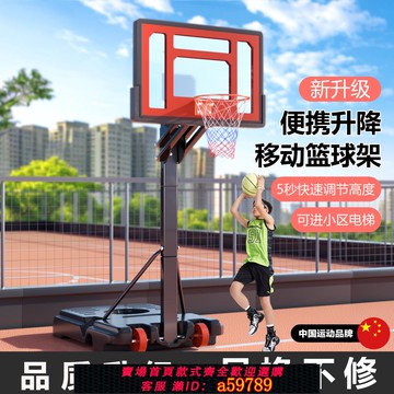 【全網低價 可打統編】籃球架兒童家用室內掛式籃筐板標準可移動升降成人戶外籃球投籃框