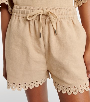 Marant Etoile Balyme embroidered cotton shorts