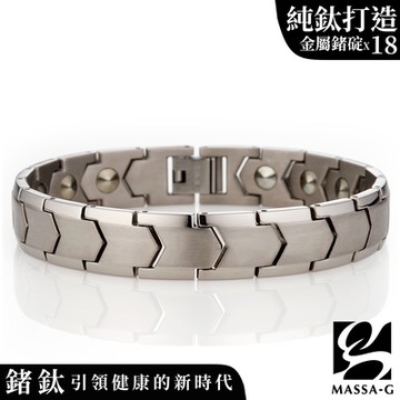 MASSA-G【Ouranos】烏拉諾斯 純鈦能量手環(全金屬鍺18顆)